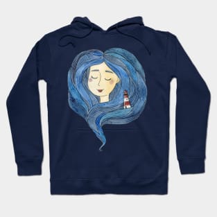 Sea hair Girl Hoodie